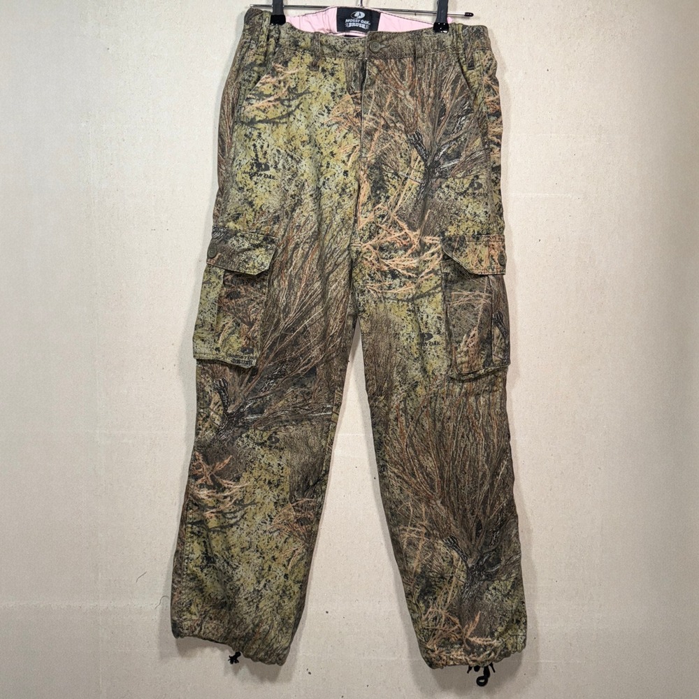 Mossy Oak Women's Brush Camo Cargo Pants Pink Accent Size M Hunting